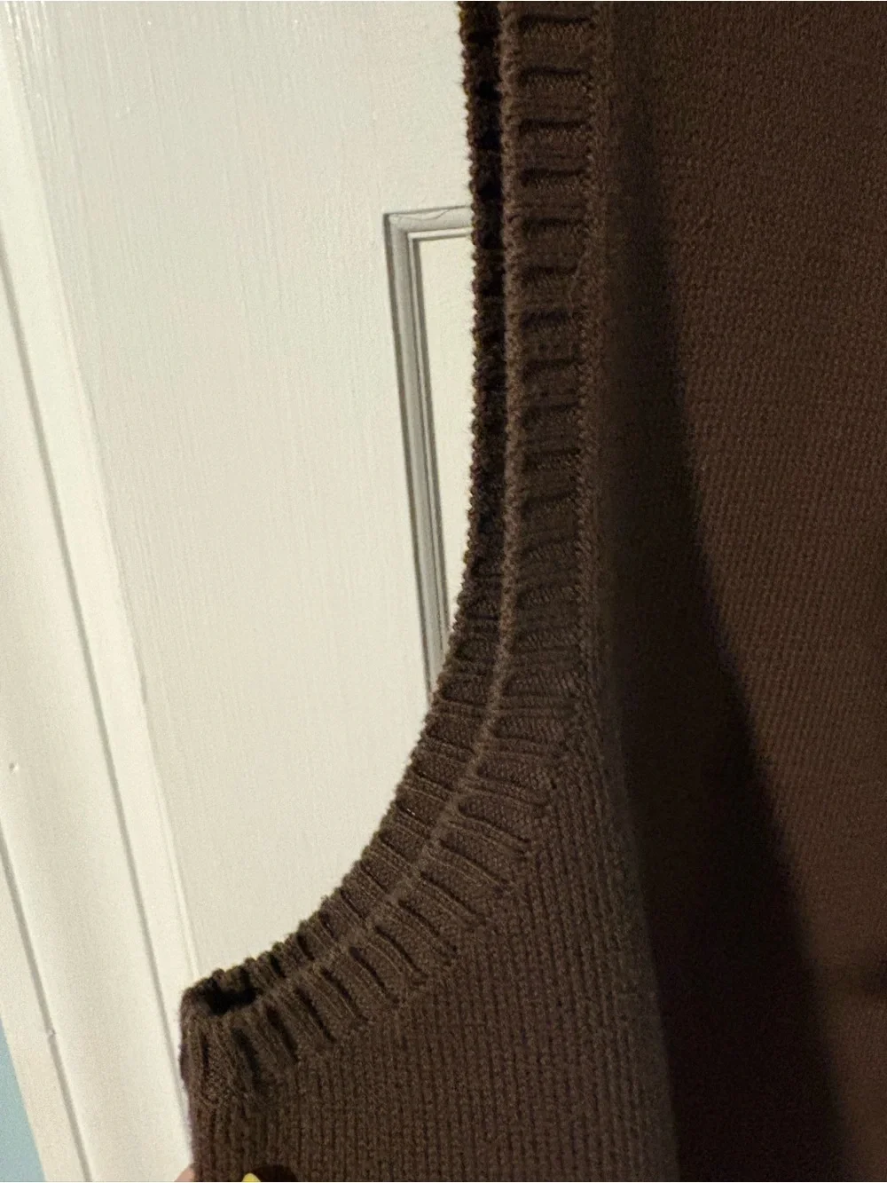 Eddie Bauer Dark Brown Knit Sleeveless Sweater Vest great condition XL